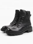 01-A9055-1B BLACK Ботинки демисезонные женские (натуральная кожа)