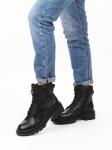 01-A9055-1B BLACK Ботинки демисезонные женские (натуральная кожа)
