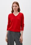 IC Джемпер женский V-вырез, 5% WS, 20% VI, 30% PC, 45% NY, цвет красный