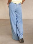 Брюки-палаццо с поясом на резинке из джинсового лиоцелла