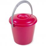 Ведро с крышкой Соло 5л перламутровое красное С631ККРА