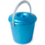 Ведро с крышкой Соло 10л перламутровое бирюзовое С633КБИР