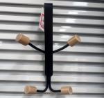 Вешалка надверная на 4 крючка "ПЕРФЕКТХАУС", цвет черный, 20*11*5см