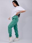 Джоггеры "Мистерия 11" зелёные, футер 3-х нитка начес