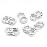 Замок карабин двойной 16*9мм, серебристый