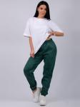 Джоггеры "Мистерия 3" изумруд, футер 3-х нитка начес