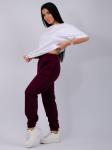 Джоггеры "Мистерия 2" бордо, футер 3-х нитка начес