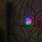Uniel DTL-308 ночник 0.5W 4LED RGB Яблоко, 220V, пластик, без выкл, BL