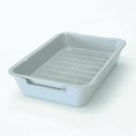 Туалет для кошек с сеткой (37*27*8см), серый 3519561 HOMECAT