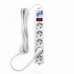 Power Cube (КУБ) Классик сет. удл.-фильтр ПВС 3х0.75 5роз. 5м 10А БЕЛЫЙ (РФ) SPG-B-15-WHITE