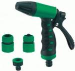 1-2.sale Набор д/полива 4 предм. (пистолет-распылитель, коннектор 3/4" (2шт), штуцер) пластик, E1M