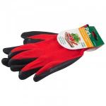 Перчатки хоз. сад. XL. (полиэстр с латекс. покр.) Park, полуоблив,красн.+ сер., подвес 1059/EL-C3032