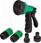 1-2.sale Набор д/полива 5 предм. (пистолет 8 реж., коннектор 3/4" (2шт) соединитель штуцерный), E1M