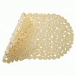 Коврик для ванной на присосках Морская галька 69*36см,ПВХ,Пляжный песок,овал 6805 Вилина