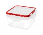 Емкость д/хран.продуктов Modena 0,7л, с защёлками, квадратный, бесцветный 221110806/03 Homver