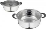 Кастрюля с крышкой PROMO 3,6л, 25,5*10см, нерж.сталь (0,3мм), однослойное дно 104616 Mallony