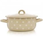 Кастрюля эмаль Горошинки  1,45л, цилиндрическая ЭТ-71901 Эстет