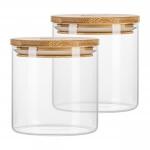 Банка д/сыпучих продуктов Тауэр-700 набор 2шт 0,7л с крышкой, стекло 75712 Master House