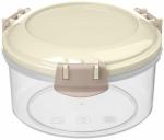 Емкость д/хранения продуктов Modena 0,4л круглая с защелками, светло-бежевый 221112825/01 Homver
