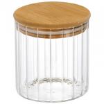 Банка д/сыпучих продуктов AROMA RIVIERA 600мл, с крышкой, рельефное стекло 108279 Leonord