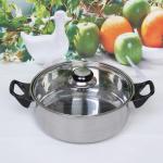 Кастрюля из нержавеющей стали "Домашняя классика" 2,6л со стеклянной крышкой 22*9см