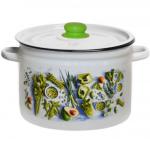 Кастрюля эмал цил Свежая зелень 7,0л ТМ Appetite