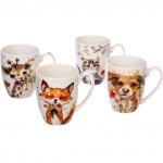 Кружка керамическая 350мл "Пушистые друзья", микс рисунков