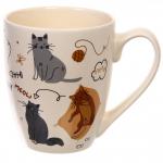 Кружка керамическая 350мл "Кошечки", микс рисунков