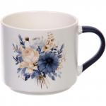Кружка керамическая 400мл "Цветочная симфония, микс рисунков