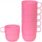 Кружка пластиковая 250мл в наборе 6шт "Палитра", цвета микс