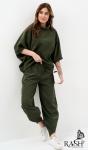 Костюм "Boho" микровельвет еловый