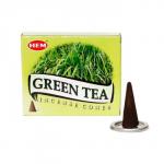 HEM Green Tea Cones Благовоние конусы Зелёный Чай 10шт