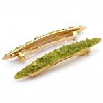 Большая заколка для волос с крошкой хризолита 11,7*1,8*1,5см