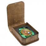 Икона из малахита яйцо "Богородица" 80*30*110мм.