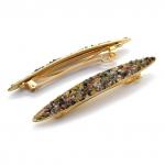 Большая заколка для волос с крошкой натурального турмалина 11,7*1,8*1,5см