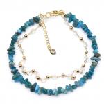 Анклет с натуральным природным апатитом, 22см