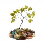 Дерево счастья с нефритом желтым малое 70*70*85мм.