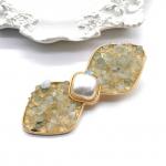 Зажим для волос Бантик с аквамарином 6,5*2,5см