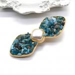 Зажим для волос Бантик с апатитом 6,5*2,5см