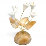 Ваза из селенита "Каллы" (5 цветов) селенит 85*85*170мм