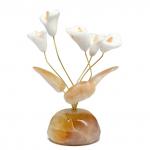 Ваза из селенита "Каллы" (5 цветов) селенит 85*85*170мм