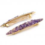 Большая заколка для волос с аметистом 11,7*1,8*1,5см