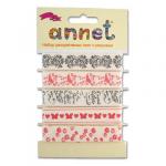 "Annet" Набор декоративных лент ЛРС (LRS) 16 мм, 5 шт х 5 цв