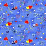 Ткань Валентинки 1 красные