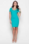 Платье жен. бирюзовый 72%ПЭ/24%Вискоза/4%ПУ