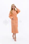 Халат махровый женский Персик