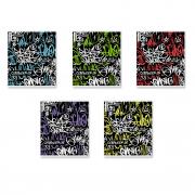 Тетрадь общая ученическая ErichKrause Graffity, 96 листов, клетка,матовая ламинация+выборочный лак_MIX-PACK