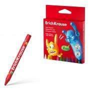 Восковые мелки ErichKrause Jolly Friends круглые, 8 мм, 12 цветов (в коробке с европодвесом 12 шт)