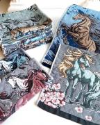 Полотенце "Лошади 2026" тканное стеганое 35*75 см. хлопок 100%