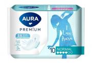 AURA PREMIUM Прокладки женские гигиенические NORMAL 10шт